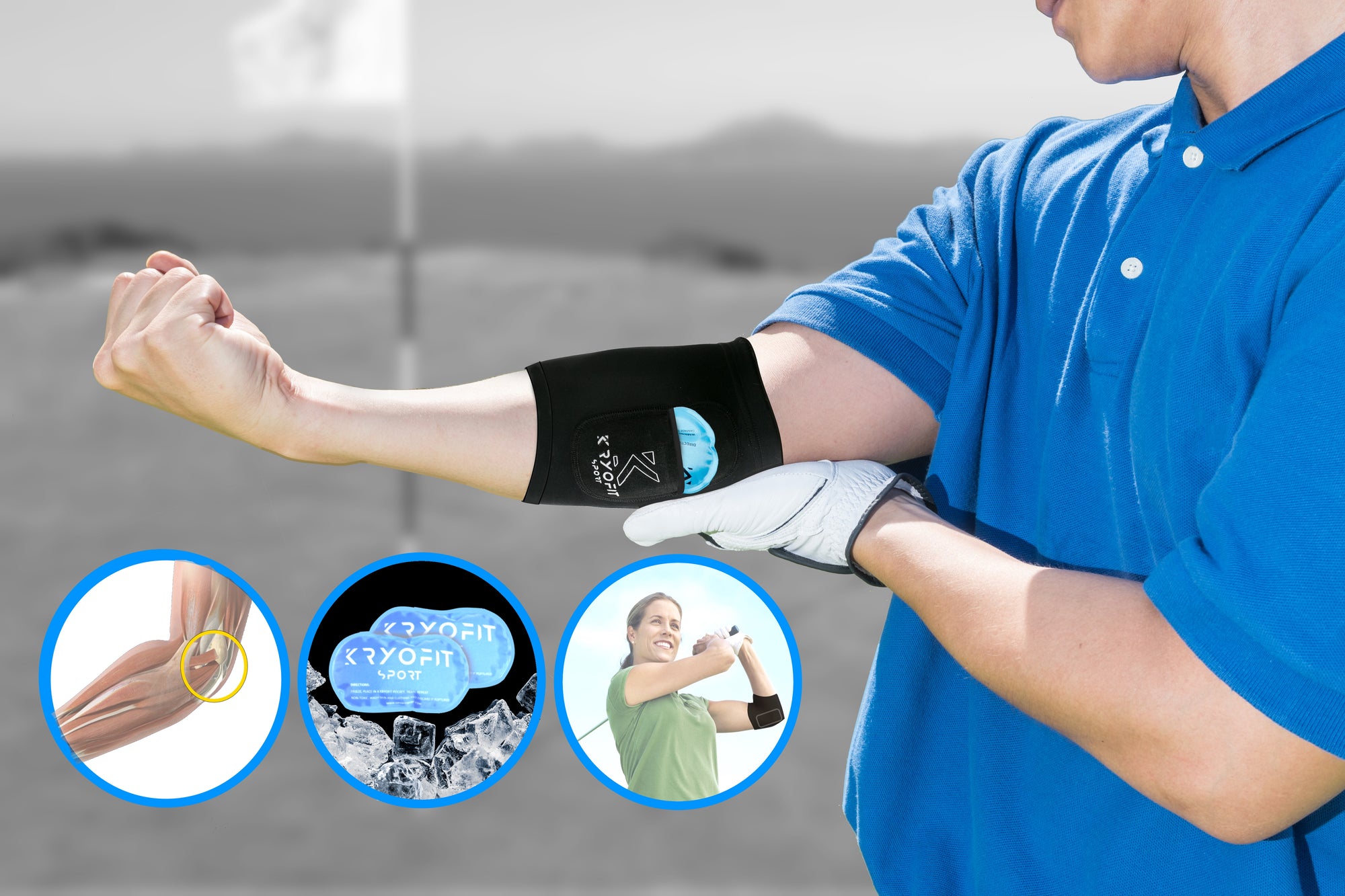 Bicep & Tricep Tendonitis Brace Compression Sleeve - Pain Relief for Bicep  an